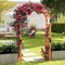 Outdoor Garden Arch 7.7 Feet Wooden Arbor for Climbing Plants and Decorations